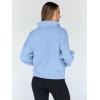 imageTrendy Queen Womens Sweatshirts Quarter Half Zip Pullover Oversized Hoodies Fall Fashion 2025 Winter Fleece Jackets SweatersLightblue