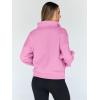 imageTrendy Queen Womens Sweatshirts Quarter Half Zip Pullover Oversized Hoodies Fall Fashion 2025 Winter Fleece Jackets SweatersPink