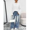 imageTrendy Queen Oversized Cable Knit Sweaters for Women Trendy 2025 Fall Fashion Outfits Pullover Crewneck Sweaters TopsWhite