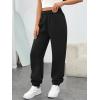 imageTrendy Queen Womens Sweatpants High Waisted Winter Baggy Lounge Pants Fall Active Fleece Comfy Joggers 2025Black
