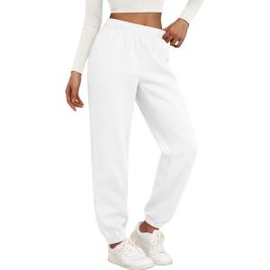 imageTrendy Queen Womens Sweatpants High Waisted Winter Baggy Lounge Pants Fall Active Fleece Comfy Joggers 2025White