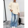 imageTrendy Queen V Neck Oversized Cable Knit Sweaters for Women Trendy 2025 Fall Fashion Outfits Clothes Winter ClothingBeige