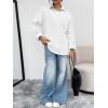 imageTrendy Queen V Neck Oversized Cable Knit Sweaters for Women Trendy 2025 Fall Fashion Outfits Clothes Winter ClothingWhite