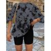 imageTrendy Queen Womens Oversized Summer T Shirts Plus Size Batwing Cute Casual Tops Short Sleeves Fashion Workout ClothesGrey Tie Dye