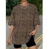 imageTrendy Queen Womens Oversized Summer T Shirts Plus Size Batwing Cute Casual Tops Short Sleeves Fashion Workout ClothesLeopard