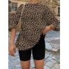 imageTrendy Queen Womens Oversized Summer T Shirts Plus Size Batwing Cute Casual Tops Short Sleeves Fashion Workout ClothesLeopard
