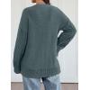 imageTrendy Queen Womens Oversized Cable Knit Crewneck Sweaters Cozy Winter ClothesDark Sage