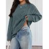 imageTrendy Queen Womens Oversized Cable Knit Crewneck Sweaters Cozy Winter ClothesDark Sage