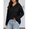 imageTrendy Queen Womens Oversized Cable Knit Quarter Zip Up Pullover Sweaters 2025Black