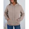 imageTrendy Queen Womens Winter Fleece Sherpa Lined Hoodie Casual Warm Pullover Hooded SweatshirtCoffee Grey