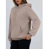 imageTrendy Queen Womens Winter Fleece Sherpa Lined Hoodie Casual Warm Pullover Hooded SweatshirtCoffee Grey