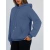 imageTrendy Queen Womens Winter Fleece Sherpa Lined Hoodie Casual Warm Pullover Hooded SweatshirtDusty Blue