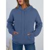 imageTrendy Queen Womens Winter Fleece Sherpa Lined Hoodie Casual Warm Pullover Hooded SweatshirtDusty Blue