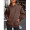 imageTrendy Queen Womens Oversized Hoodies Fleece Sweatshirts Fall Fashion Pullover Sweaters Winter ClothesChocolate Brown