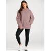 imageTrendy Queen Womens Oversized Hoodies Fleece Sweatshirts Fall Fashion Pullover Sweaters Winter ClothesDark Pink
