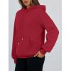 imageTrendy Queen Womens Winter Fleece Sherpa Lined Hoodie Casual Warm Pullover Hooded SweatshirtRed