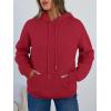 imageTrendy Queen Womens Winter Fleece Sherpa Lined Hoodie Casual Warm Pullover Hooded SweatshirtRed