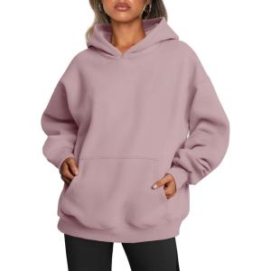 imageTrendy Queen Womens Oversized Hoodies Fleece Sweatshirts Fall Fashion Pullover Sweaters Winter ClothesDark Pink