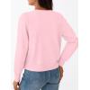 imageTrendy Queen Womens Cardigan Sweaters Lightweight Crew Neck Outfits Fall Fashion 2025 ClothingPink