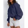 imageTrendy Queen Womens Cute Cropped Hoodies Y2k Long Sleeve Sweatshirts Fall Fashion Outfits Winter Sweater Clothes 2025Navy
