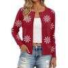 imageTrendy Queen Womens Cardigan Sweaters Lightweight Crew Neck Outfits Fall Fashion 2025 ClothingChristmas Red