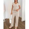 imageTrendy Queen 2 Piece Lounge Sets for Women Summer Outfits 2026 Fashion Two Piece Loungewear Spring Outfits ClothesApricot