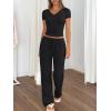 imageTrendy Queen 2 Piece Lounge Sets for Women Summer Outfits 2026 Fashion Two Piece Loungewear Spring Outfits ClothesBlack