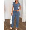 imageTrendy Queen 2 Piece Lounge Sets for Women Summer Outfits 2026 Fashion Two Piece Loungewear Spring Outfits ClothesDusty Blue