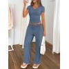 imageTrendy Queen 2 Piece Lounge Sets for Women Summer Outfits 2026 Fashion Two Piece Loungewear Spring Outfits ClothesDusty Blue