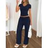 imageTrendy Queen 2 Piece Lounge Sets for Women Summer Outfits 2026 Fashion Two Piece Loungewear Spring Outfits ClothesNavy