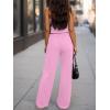 imageTrendy Queen Womens 2Piece Lounge Set  Camisole Top ampamp Wide Leg PantsPink