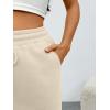 imageTrendy Queen Womens Wide Leg Sweatpants Baggy Barrel Pants with Pockets High Waist Lounge Joggers for Fall WinterBeige