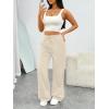 imageTrendy Queen Womens Wide Leg Sweatpants Baggy Barrel Pants with Pockets High Waist Lounge Joggers for Fall WinterBeige