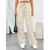 imageTrendy Queen Womens Wide Leg Sweatpants Baggy Barrel Pants with Pockets High Waist Lounge Joggers for Fall WinterBeige