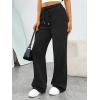 imageTrendy Queen Womens Wide Leg Sweatpants Baggy Barrel Pants with Pockets High Waist Lounge Joggers for Fall WinterBlack
