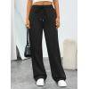 imageTrendy Queen Womens Wide Leg Sweatpants Baggy Barrel Pants with Pockets High Waist Lounge Joggers for Fall WinterBlack