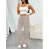 imageTrendy Queen Womens Wide Leg Sweatpants Baggy Barrel Pants with Pockets High Waist Lounge Joggers for Fall WinterCoffeegrey