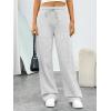 imageTrendy Queen Womens Wide Leg Sweatpants Baggy Barrel Pants with Pockets High Waist Lounge Joggers for Fall WinterGrey