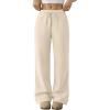 imageTrendy Queen Womens Wide Leg Sweatpants Baggy Barrel Pants with Pockets High Waist Lounge Joggers for Fall WinterBeige