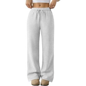 imageTrendy Queen Womens Wide Leg Sweatpants Baggy Barrel Pants with Pockets High Waist Lounge Joggers for Fall WinterGrey