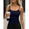 imageTrendy Queen Womens Tank Tops Camisole Sleeveless Tops Adjustable Spaghetti Straps Basic Going Out Slim Fitted ClothesNavy