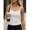 imageTrendy Queen Womens Tank Tops Camisole Sleeveless Tops Adjustable Spaghetti Straps Basic Going Out Slim Fitted ClothesOatmeal Grey