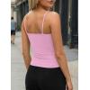 imageTrendy Queen Womens Tank Tops Camisole Sleeveless Tops Adjustable Spaghetti Straps Basic Going Out Slim Fitted ClothesPink