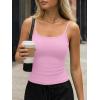 imageTrendy Queen Womens Tank Tops Camisole Sleeveless Tops Adjustable Spaghetti Straps Basic Going Out Slim Fitted ClothesPink