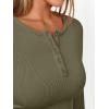 imageTrendy Queen Long Sleeve Henley Shirts for Women Fall Winter Ribbed Thermal Tops Casual Blouses Basics Tees Cute SweatersArmygreen