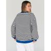 imageTrendy Queen Oversized Sweatshirt for Women 2026 Fall Crewneck Striped Long Sleeve Shirts Hoodies Cute Top Y2K OutfitsBlackwhite