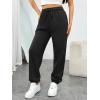 imageTrendy Queen Sweatpants Women Baggy Joggers with Pockets Lounge Comfy Barrel Pants Teens Cute Y2K Sports Fall Clothes 2026Black