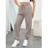 imageTrendy Queen Sweatpants Women Baggy Joggers with Pockets Lounge Comfy Barrel Pants Teens Cute Y2K Sports Fall Clothes 2026Coffeegrey