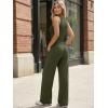 imageTrendy Queen Womens 2 Piece Sweatsuits Lounge Sets Track Suits Tank Tops Wide Leg Pants Spring Matching Outfits 2026Army Green