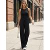 imageTrendy Queen Womens 2 Piece Sweatsuits Lounge Sets Track Suits Tank Tops Wide Leg Pants Spring Matching Outfits 2026Black
